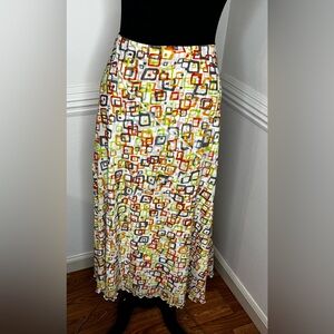 Multiples Colorful Abstract Maxi Skirt